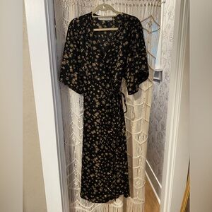 Floral Midi Wrap/Kimono Dress Women’s Size 14